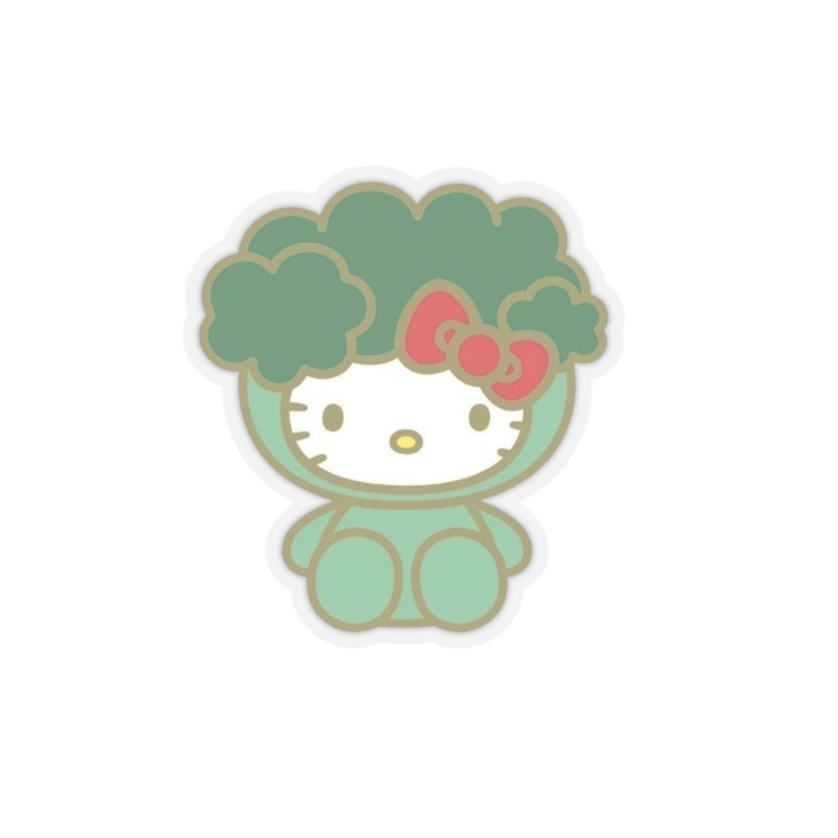 Broccoli Kitty Sticker